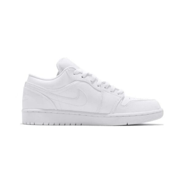 Nike AJ1 Low SE "PURE WHITE"OG anti-slip GS low-top Retro Sneakers
