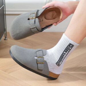 GRY Shuta Premium New BIRKEN Clogs Suede Breasted Cork Sole OG Men's Slipper sandals with box